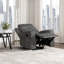 Fauteuil inclinable manuel en microfibre texturé Leylashka-242847880