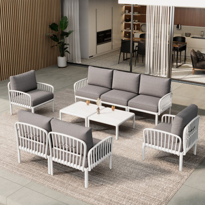 Bates Outdoor 5-Piece Conversation Set With Cushions by Latitude Run