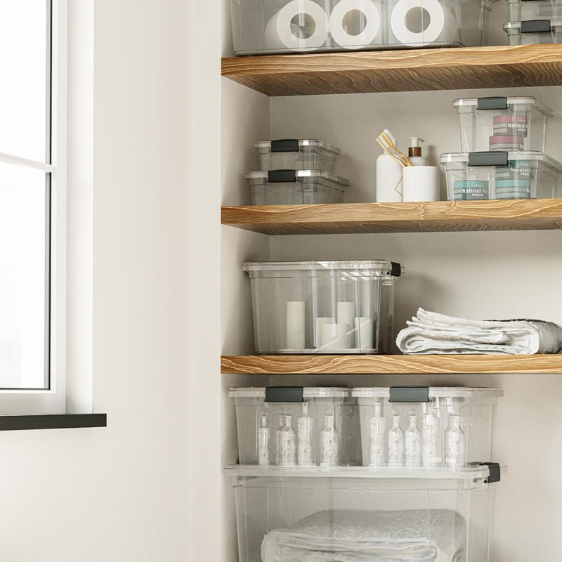 Boîtes de rangement transparentes avec couvercles Superio, H 2,75 po x l 8,25 po x P 5,5 po, 3 pte