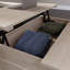Table basse à plateau relevable, finition brune