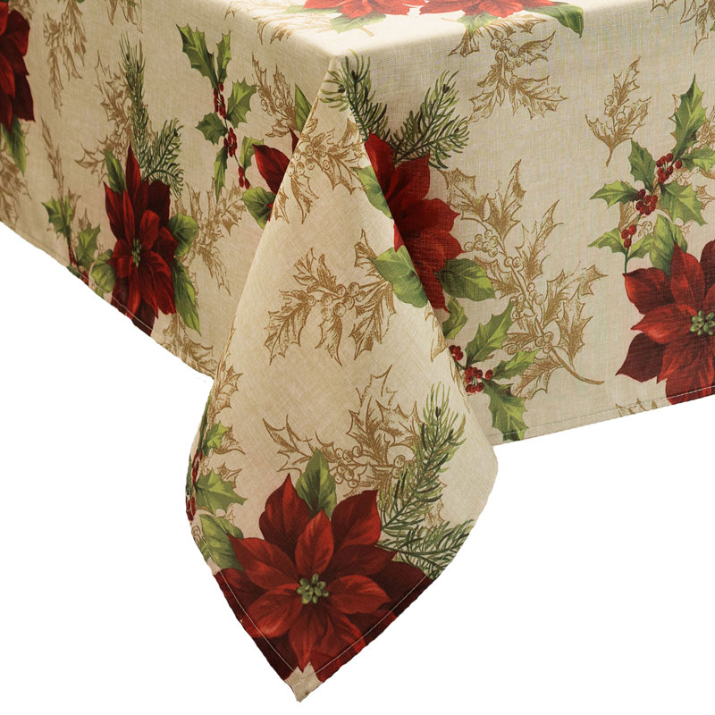 Ramiro Elegance Plaid Jacquard Round Tablecloth, 70" L x 70" W Round, White