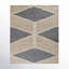 Kenyetta Geometric Hand-Loomed Jute/Sisal Area Rug in Gray/Ivory/Tan-792844666