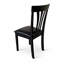 Ensemble de 2 chaises de salle à manger modernes à finition noire avec sièges revêtus de similicuir noir