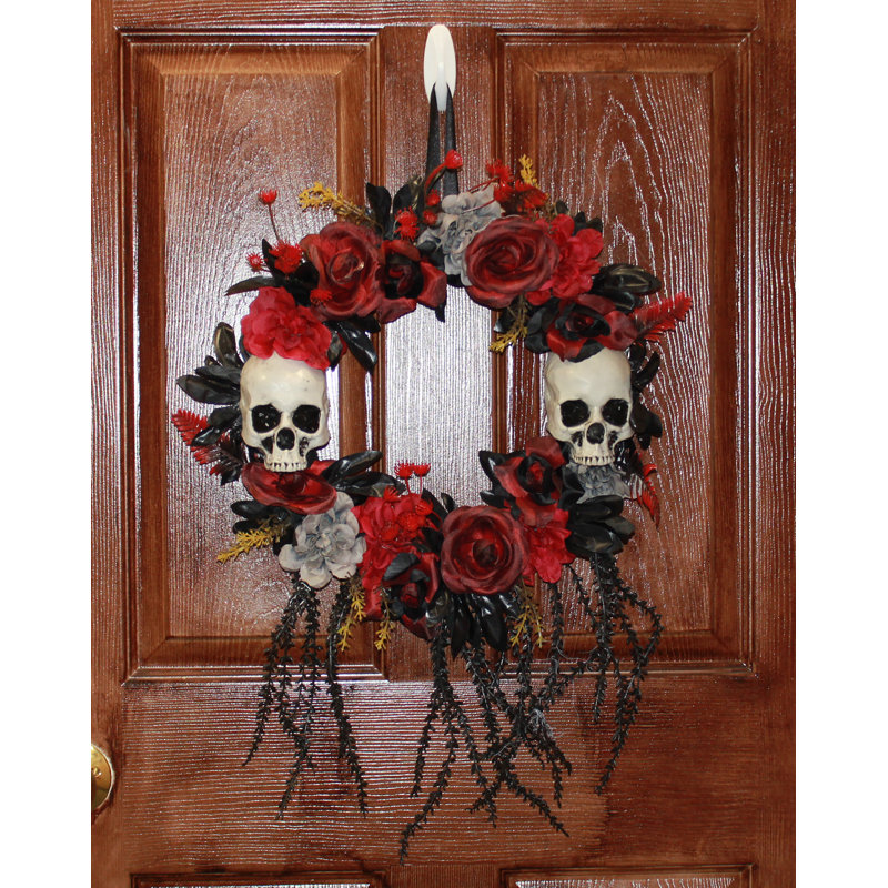 Couronne d'Halloween 20 po Skull & Roses