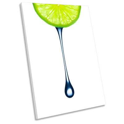 Lime Slice Water Drop Kitchen - Wrapped Canvas Print