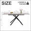 Table de salle à manger rectangulaire 59 po avec rallonge rétractable 59 po-1948497882