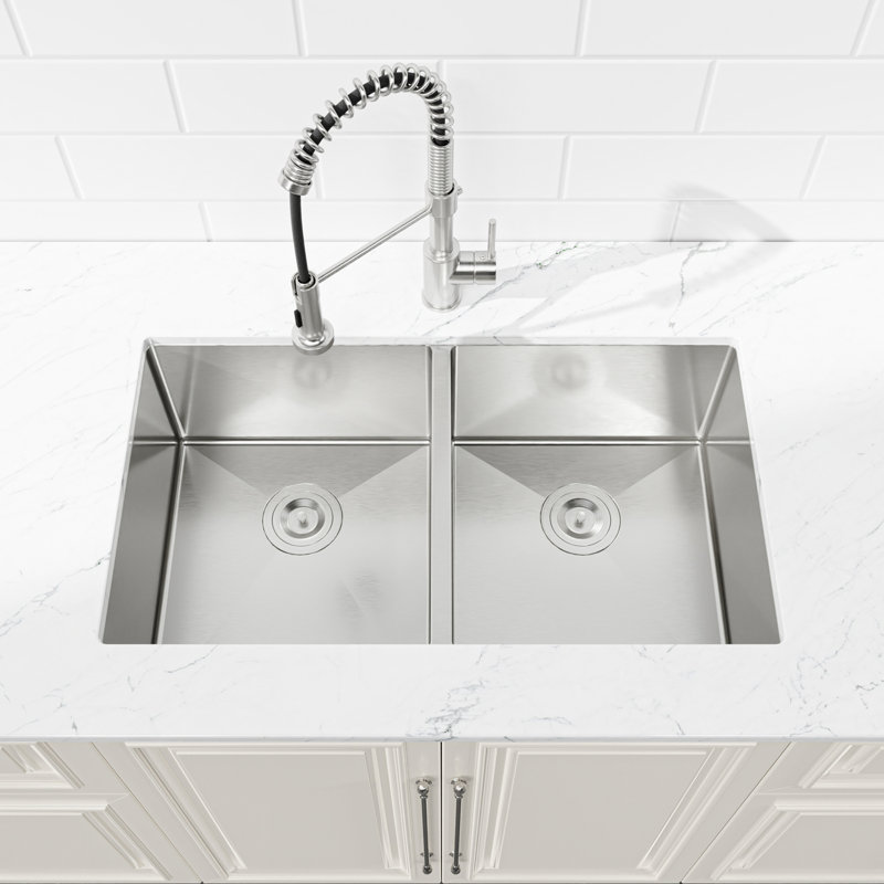 Handcrafted Undermount Double Bowl Kitchen Sink