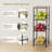 4-Tier Rolling Kitchen Organizer Cart With Slide-Out Baskets And Tabletop For Efficient Food Storage And Snack Organization (Modern, Space-Saving Design)