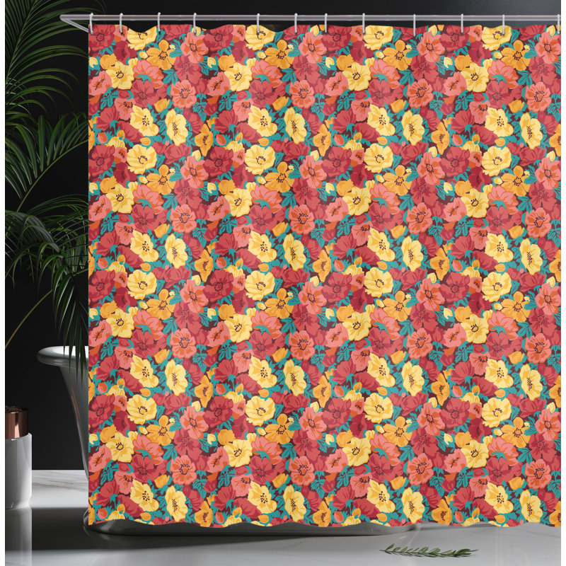 Shower Curtain with Hooks Included, 84"H x 69"W