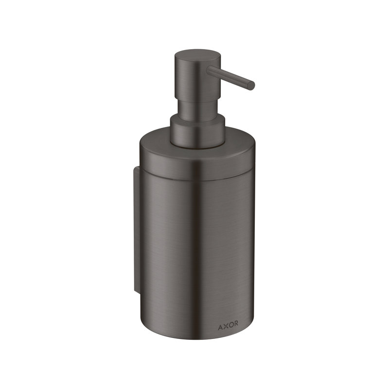 Universal Circular Soap Dispenser, Brushed Black Chrome