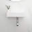 White Ceramic Rectangular Bathroom Wall Mount Sink - 14.91X7.25 Inch, Stain-, Low Water Absorption, Acid , Modern Captivating With Faucet Hole Inch Rectangular, Stain Resistance, Enrapturing