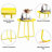 ACEHOME Yellow Outdoor Side Table, Round Modern Decor Coffee Tea Table, Small Metal Sofa Snack Table For Living Room, Bedroom, Garden, Balcony & Porch-1010964402-1010964413