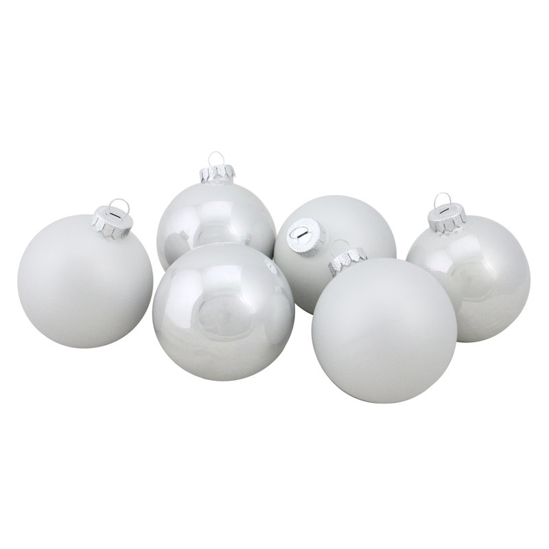 Ornement de Noël boule de verre, Blanc