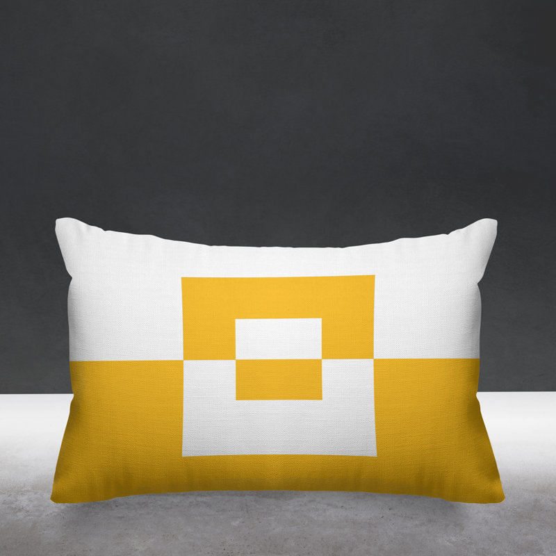 Coussin lombaire intérieur / extérieur Luella, Jaune