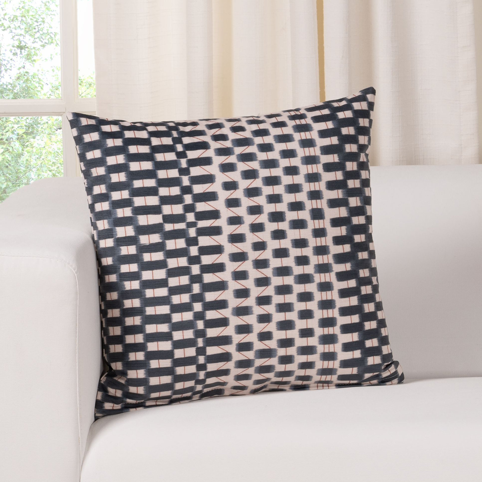Oakden Throw Pillow, Blue, Polyester, Square 18"