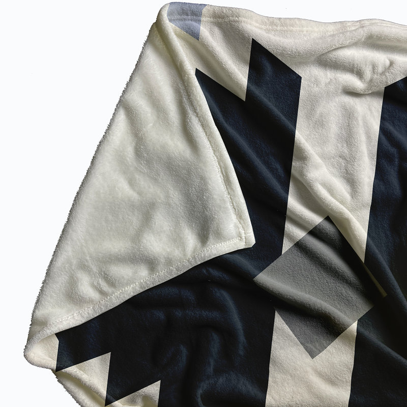 Quintin Plain Weave / Muslin Throw Blanket, Navy