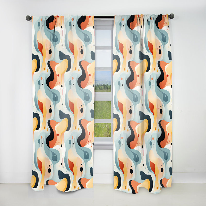 Cosmic Simplicity II - Rideau en velours moderne - obscurcissant - 1 panneau, L 52 po x L 63 po
