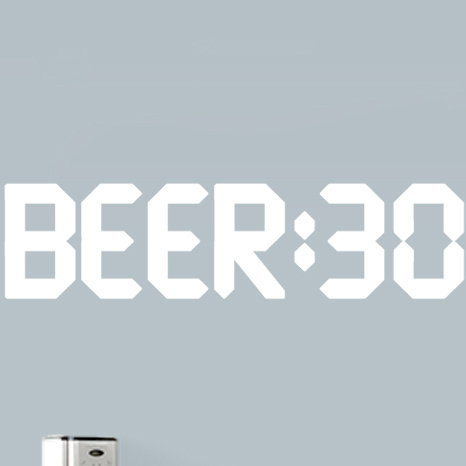 Décalcomanie murale 30 bière, Blanc