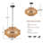 Caytlen 4-Light Dimmable Hand-Woven Drum Chandelier