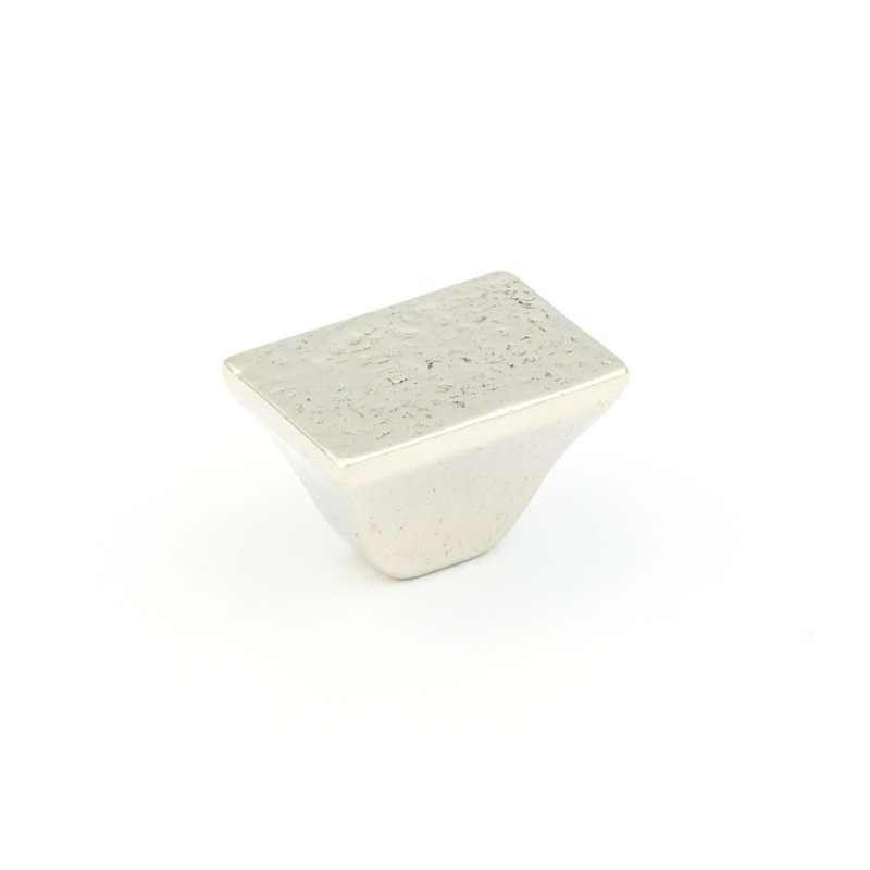 Bronze Rectangular Knob, Polished White Bronze