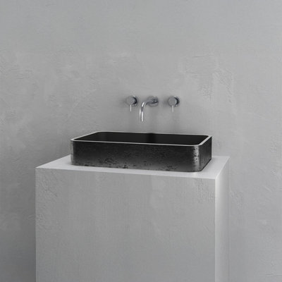 Vast Studio Aged Rectangular Countertop Bathroom Sink