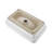 Semi Recessed Bathroom Sink, 19.29 x 12.01 Inch Rectangular White Ceramic Vessel Sink with 1-3/4 Inch Drain Hole, Drop in Modern Lavatory Vanity Bath Wash Bowl Basin, Rectangle for Small Space