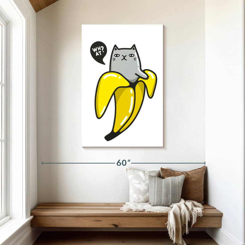 Brampt Banana Cat, 45" H x 30" W