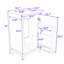 Meuble-lavabo simple autoportant en bois Marsallo avec lavabo en céramique et porte à fermeture en douceur-632743154
