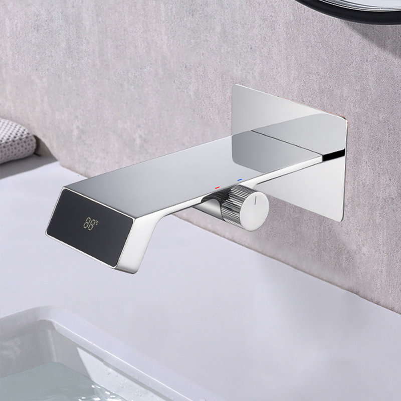 Robinet de baignoire mural, Chrome