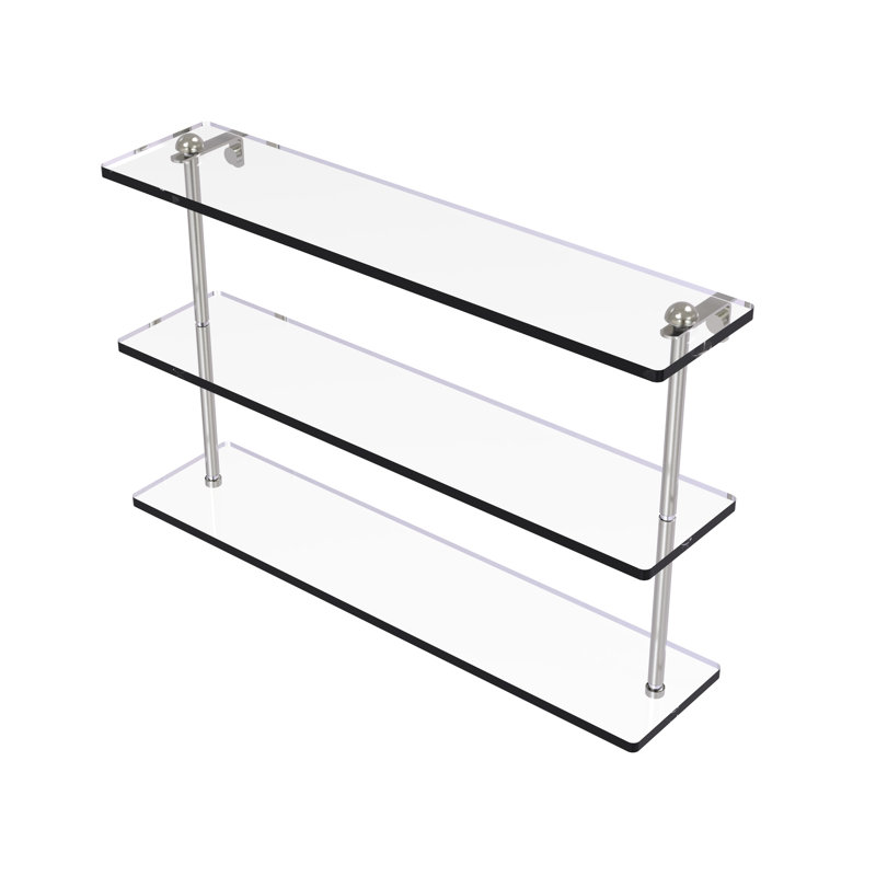 Gober 3 Piece Tiered Shelf, 22", Matte Grey