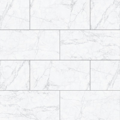 Ellum Stone 12" x 24" Porcelain Calacatta Look Wall & Floor Tile