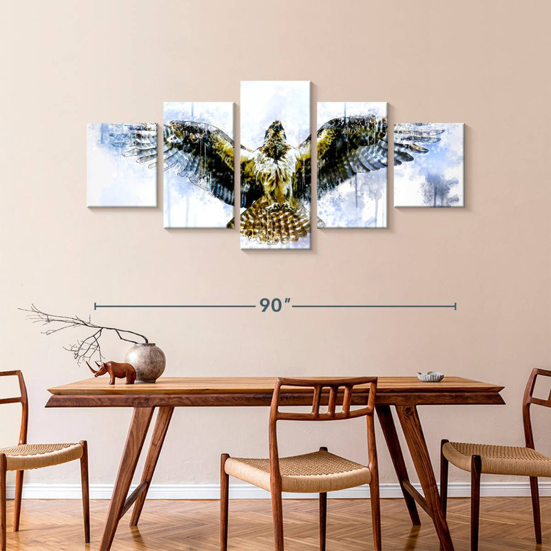 Hawk Flying, 42" H x 92" W