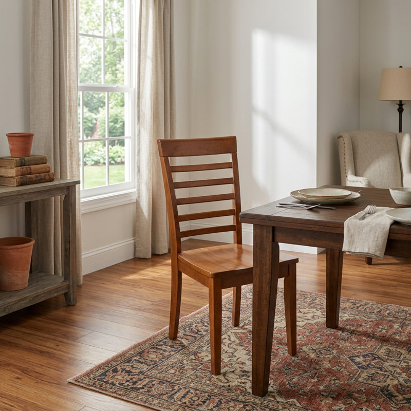 Ensemble de table à manger carrée en bois brun selle de style asiatique avec rallonge papillon et 8 chaises en bois