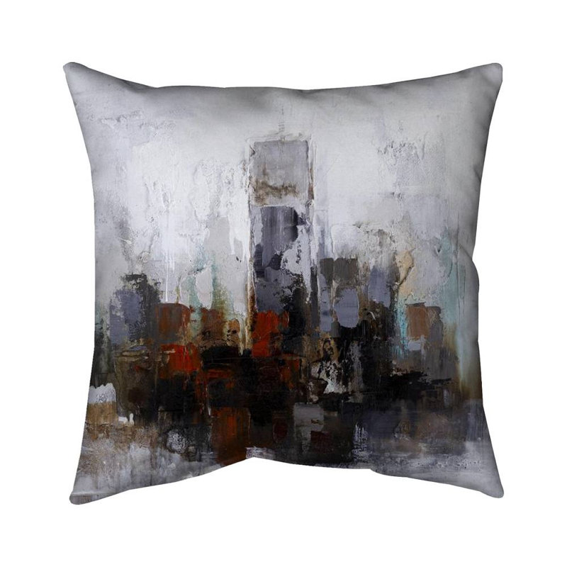 Obscure buildings - 26"x26" Throw pillow cover - Poly twill - Print on demand