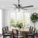 52" Large Chrome Seashell Shade Ceiling Fan w 3 Light