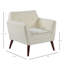 Fauteuil en lin capitonné l 33 po Davinna-1745112846
