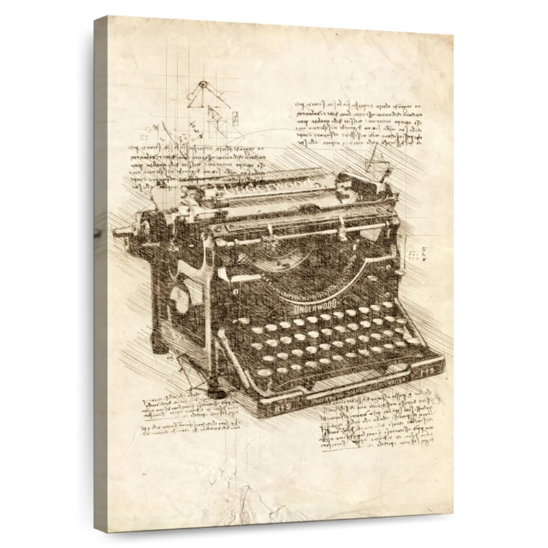 Kerner Old Typewriter, 51" H x 34" W