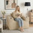 41.5" Boneless Cloud Sofa Chair, Corduroy Upholstered, 2 Cup Holders & Storage Pockets, No Assembly, for Living Room/Bedroom-314931554