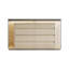 Armoire à bijoux 55,12 po beige clair de luxe italien, plateau en verre trempé avec lumière DEL