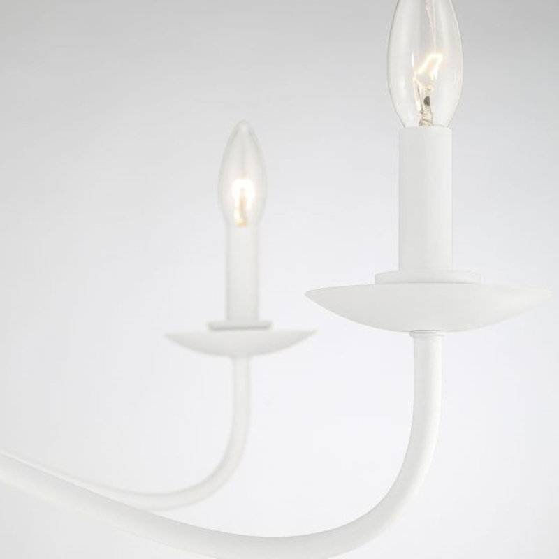 Abigeal 5-Light Chandelier, Blanc bisque
