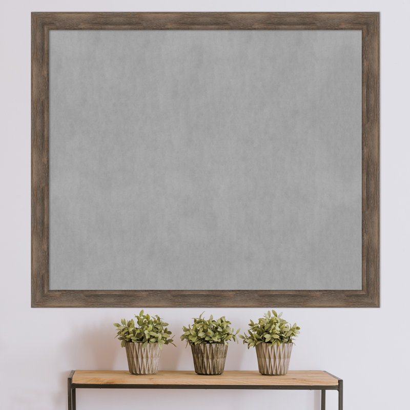 Tableau magnétique encadré en bois dur moka, H 45 po x l 53 po