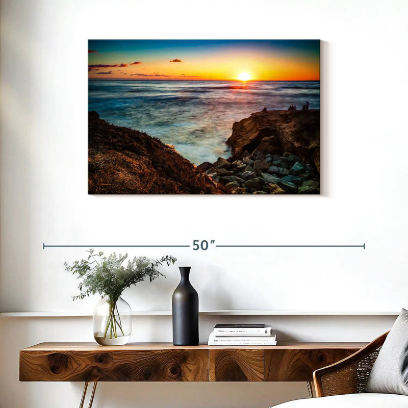 Gillard La Jolla Gillard coucher de soleil, H 24 po x l 36 po