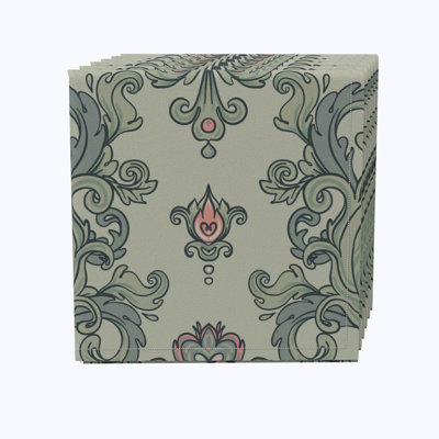Cotton Floral Square Napkin