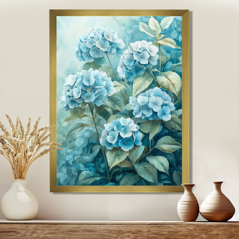 Dorsey - décoration murale florale, H 32 po x l 16 po, Picture Framed, Doré