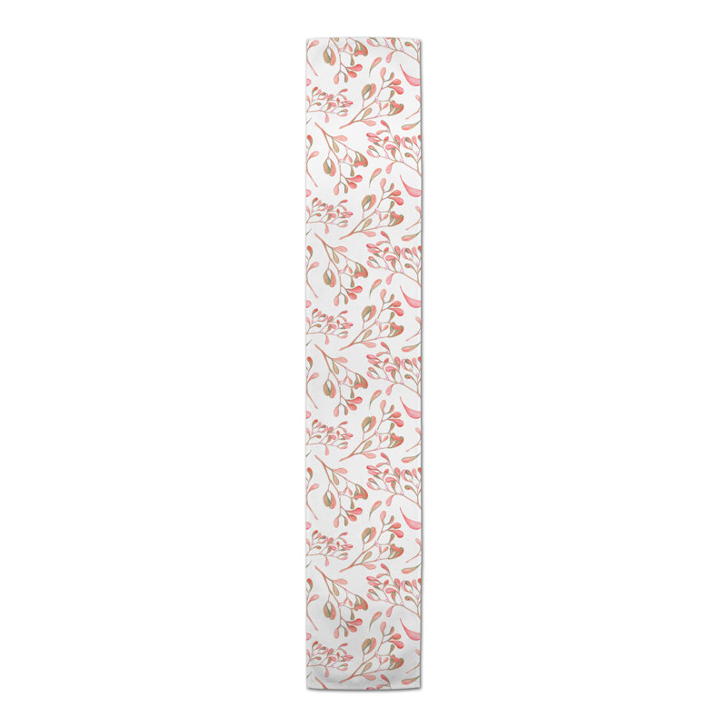 Chemin de table Westrick, Rose, 72 po x 16 po, Floral