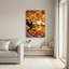 Toile orange, feuilles et branches contre ciel bleu-1574733428