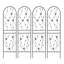 Paquet de 4 treillis de jardin en métal 71 po x 19,7 po antirouille pour plantes grimpantes, support de fleur extérieur papillon noir