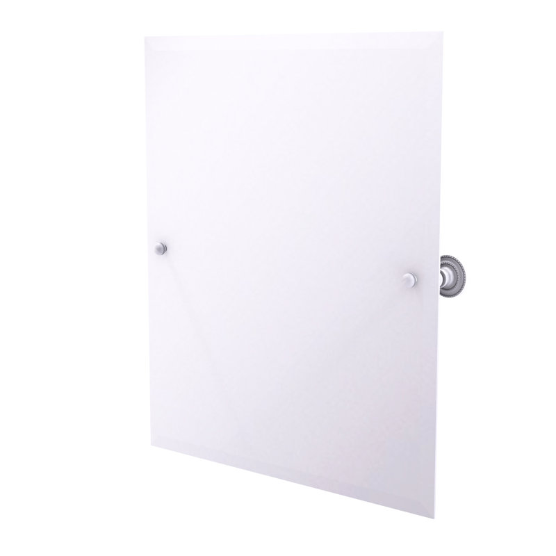 Metal Wall Mirror, 26" H x 21" W, Matte White