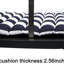 2 pièces, coussin de chaise longue de patio, coussin d'extérieur rayé bleu et blanc, blanc et doux