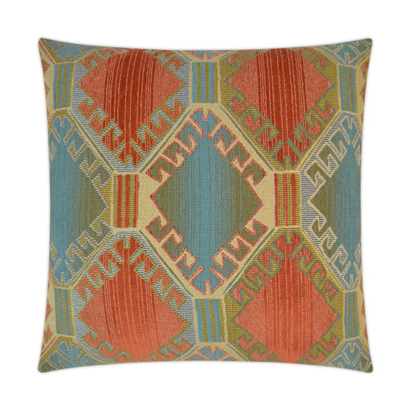 Cankiri Square Pillow Cover & Insert, 24"H x 24"W, Sapphire